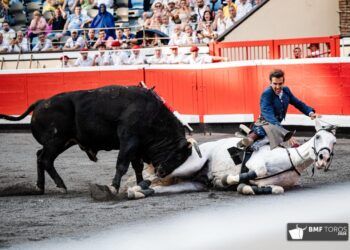 Sergio Galán, dos percances en Vista Alegre (Bilbao) con «Capote» y «Óleo»: uno ha sido intervenido con éxito tras la cogida sufrida