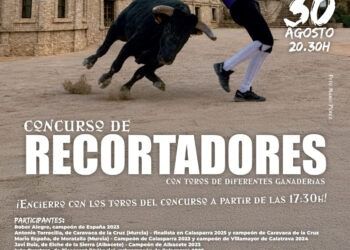 Presentado el cartel oficial del concurso de recortadores de Calasparra: estos son los recortadores participantes en el festejo