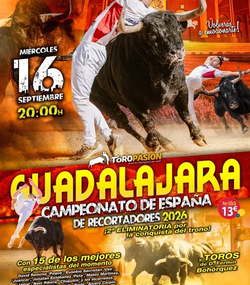 Guadalajara acogerá hoy la segunda eliminatoria del Campeonato de España de Recortadores
