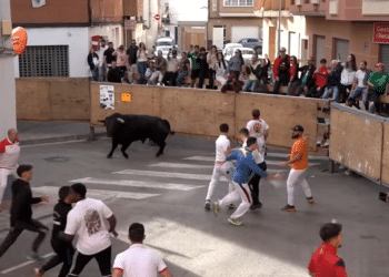 VÍDEO | Un toro de Santiago Domecq se vuelve a mitad del recorrido y siembra el caos en el tercer encierro de la Fira d’Onda 2026